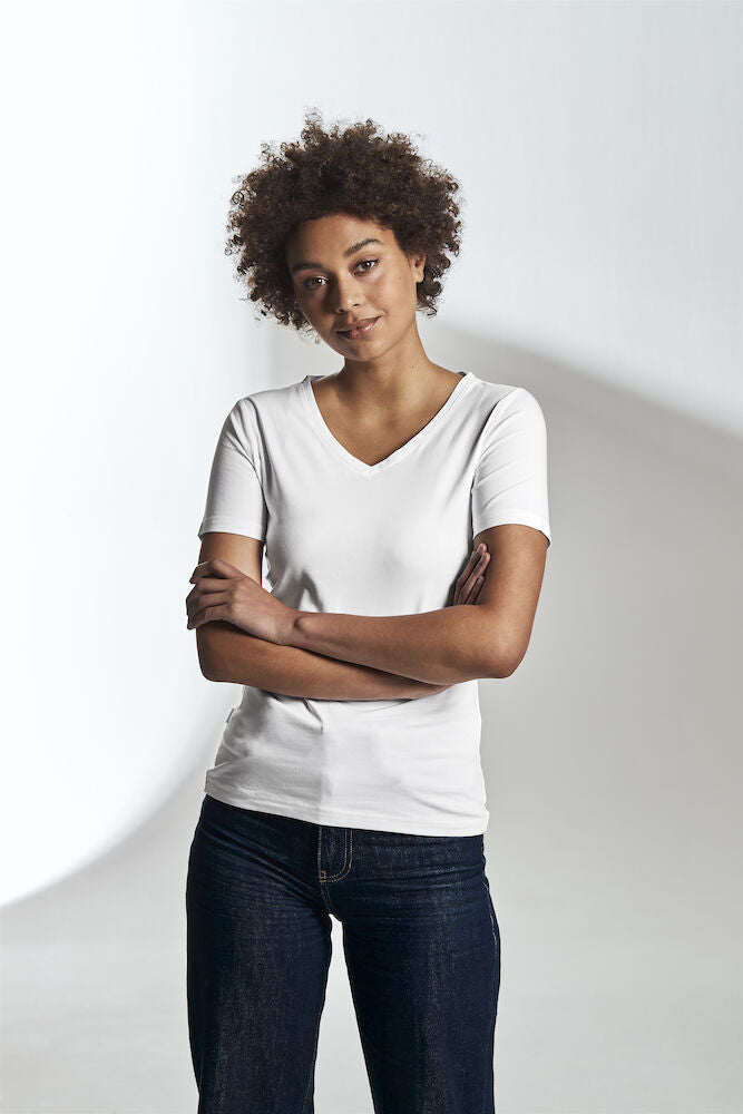 Stretch v-neck dame